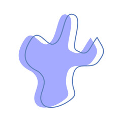 purple blob circle silhouette icon. Vector collection of blob shapes