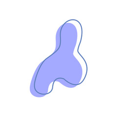 purple blob circle silhouette icon. Vector collection of blob shapes