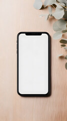 Top view Smartphone mock-up