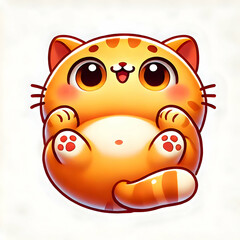 Naklejka premium Orange Cat in the Bag A Furry Friend Hidden in Adorable Places