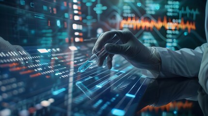 AI Powered Genetic Mutation Detection and DNA Analysis in Sleek Modern Laboratory