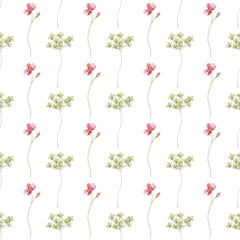 Seamless background, watercolor floral pattern. Repeat fabric wallpaper print texture. Perfectly for wrapped paper, backdrop, wall art.