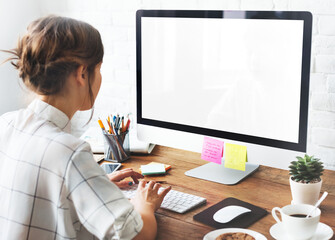 Computer screen png mockup, digital device, transparent design