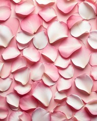 Obraz premium Abstract rose petals with pastel pink and white gradient