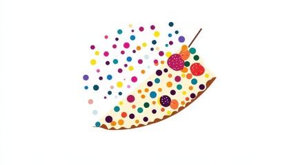 Naklejka premium playful Japanese crepe logo that includes a whimsical illustration of a crepe adorned with colorful toppings.