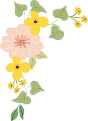 Cute pastel floral bouquet arrangements illustration