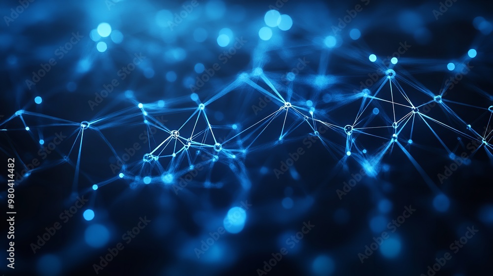 Poster high tech technology geometric and connection system background