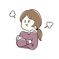 怒っている女性(ぷんぷん付) ③