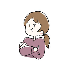 怒っている女性 ③