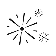 Firework. Design element in the form of a holiday icon. Vector illustration.