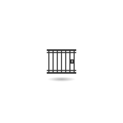 Prison bars icon with shadow