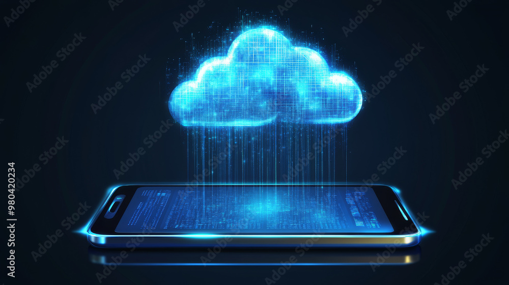 Aufkleber synchronization of mobile devices (tablet or smartphone) with cloud storage. transfers data to the c