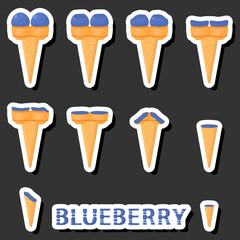 Big colorful set different forms natural dessert ice cream of consisting various ingredients