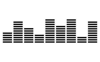 Sound jumping bar vector image, jumping sound wave bar image