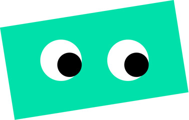 Geometric Shape Character | Cartoon abstract shape character in different colors and shapes