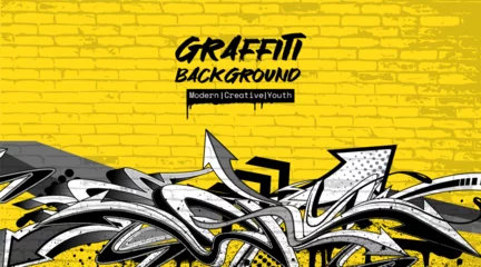 Fototapeten Graffiti Abstract colorful graffiti art background. Decorative vector arrows in graffiti styles  © Themeaseven
