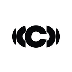 minimalist logo, abstract logo of letter c, letter c