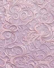 Delicate bow swirls with light lavender to pale pink gradient