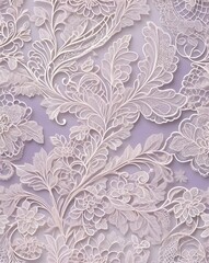 Delicate lace design with light lavender to blush gradient