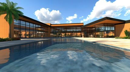 Modern Architecture with a Swimming Pool