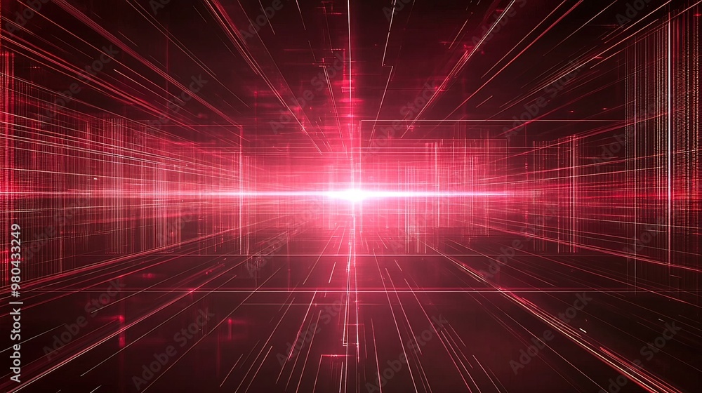 Poster abstract red grid background