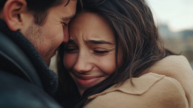 Emotional Reunion in the Rain