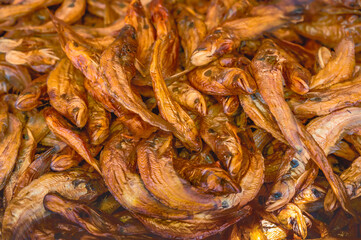 Stock of dry sheatfishes