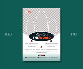 This is a Travel  flyer with unique, modern, and  simple design
