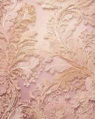 Elegant lace with gradient of soft pink to pale gold