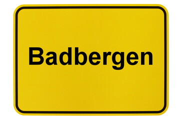 Illustration eines Ortsschildes der Gemeinde Badbergen in Niedersachsen