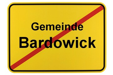 Illustration eines Ortsschildes der Gemeinde Bardowick in Niedersachsen