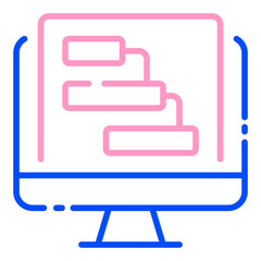 Project Management line duo tone icon