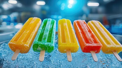 Retro Inspired Popsicle Production on Industrial Machine in 90s Video Footage