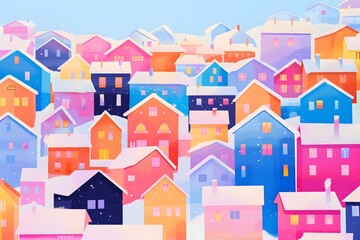 winter landscape with snow covered tree