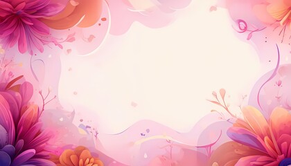 Illustration of season floral background cartoon design