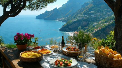 Coastal Italian Dining with a View of the Amalfi Coast