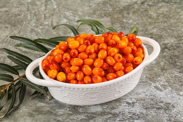 Natural organic ripe sweet buckthorn