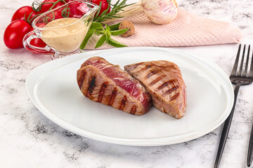 Delicous grilled tuna dish steak