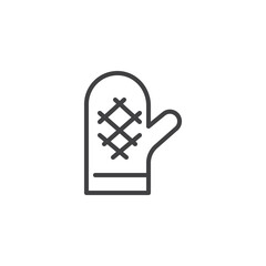 Oven Mitt line icon