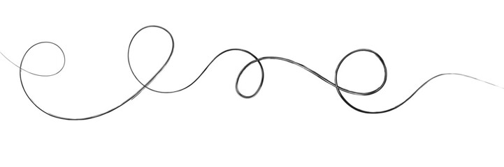 Vector isolated one line simple wave drawing. Single line wave .