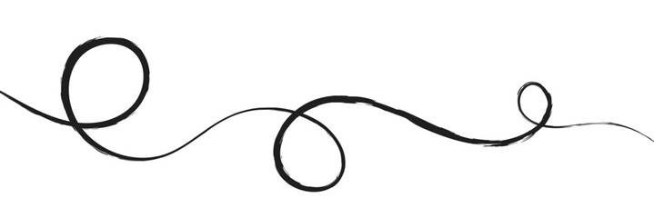 Vector isolated one line simple wave drawing. Single line wave .