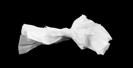 Obraz premium White tissues on black background