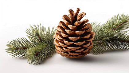 pine cone isolated on white background