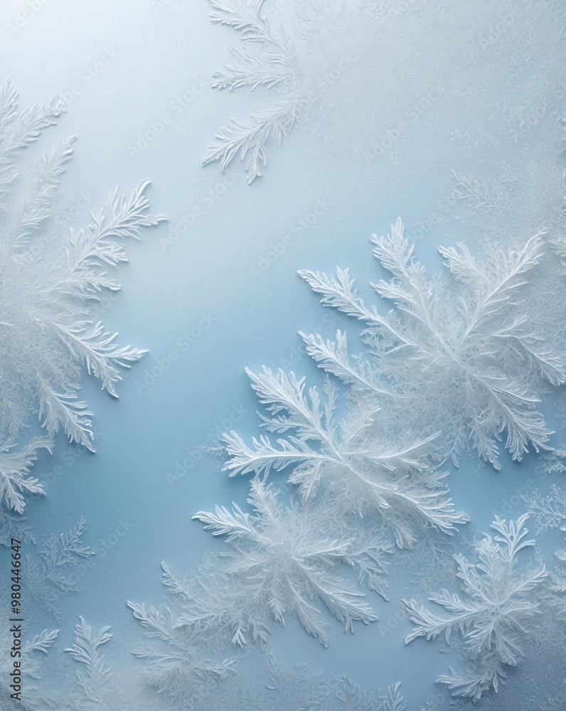 Canvas Prints Frosty texture with icy blue to light gray gradient