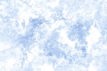 Soft blue watercolor texture depicting clouds in a tranquil sky atmosphere