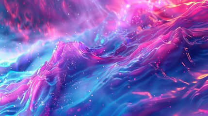 Obraz premium Vibrant digital background with neon gradient in pink, purple, and blue for creative inspiration