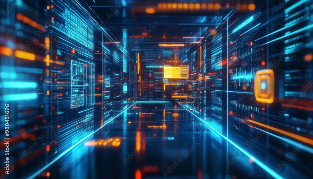 Poster exploring the significance of data warehousing in modern business intelligence.