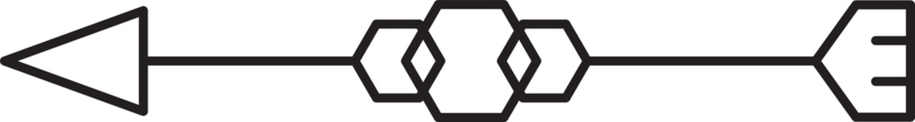 Arrow Steampunk Line Art