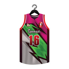 Basketball sport jersey mockup template uniform front vector