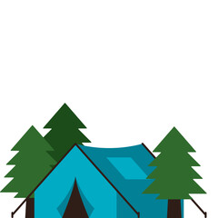 Obraz premium Camping Tent Illustration